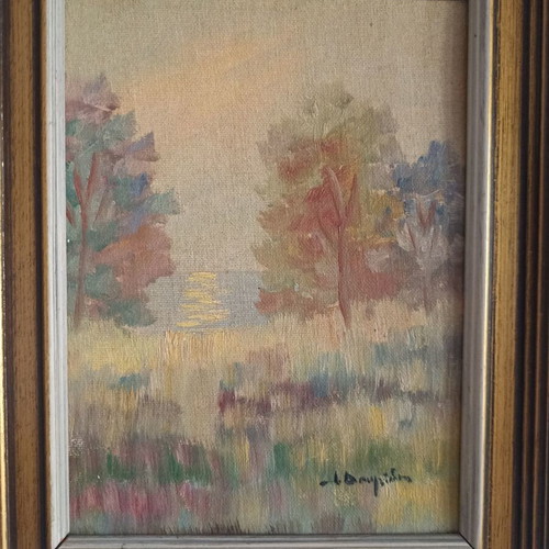 I. Douridis painting 33x27 cm