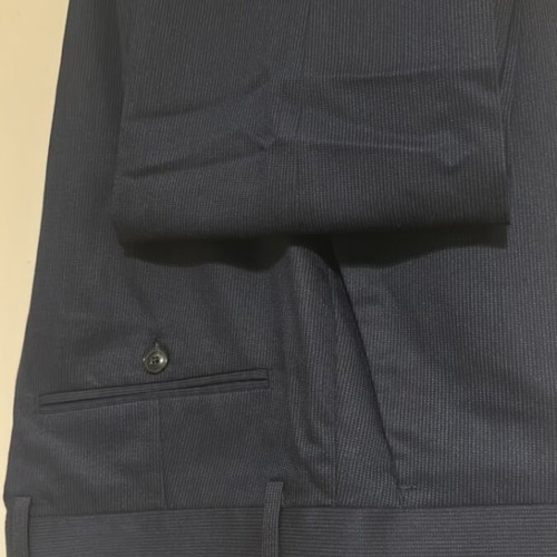 Zara suit pants blue with thin broken stripe, new