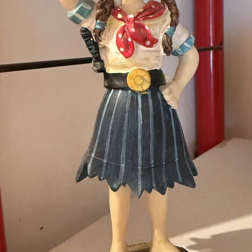 Decorative Pirate Figurine made of Resin with Telescope and Sword