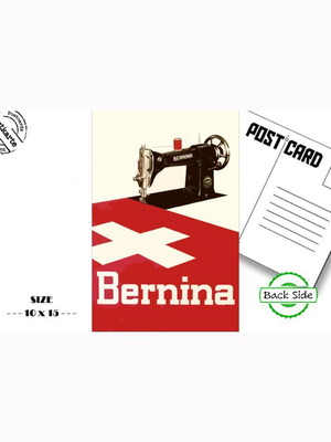 Bernina Postcard new vintage advertising design
