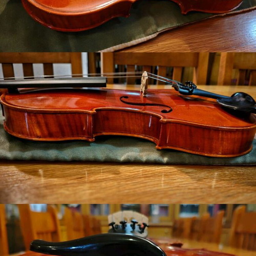 German violin new with bow and case