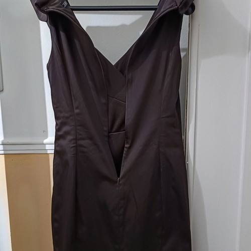 Ambiance formal dress, satin fabric, brown