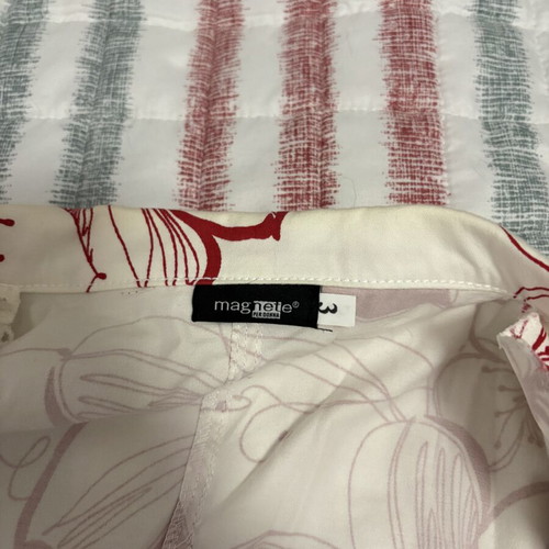 Floral jacket Magnetie per donna large, like new, white and red