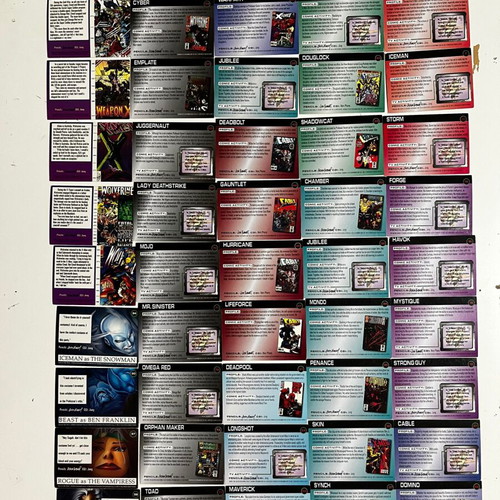 Marvel Metal & Fleer Ultra X-Men 1995 trading cards used, set of 50