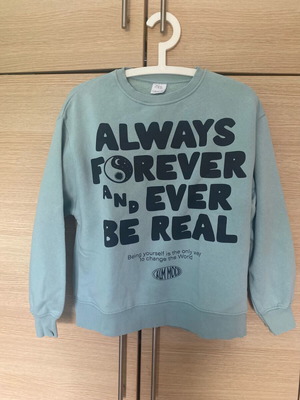 Zara sweatshirt for girls age 13 turquoise like new