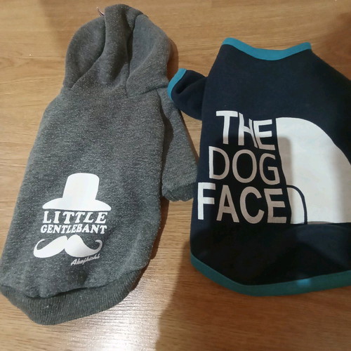 Dog hoodies size S like new, set of 2 pieces