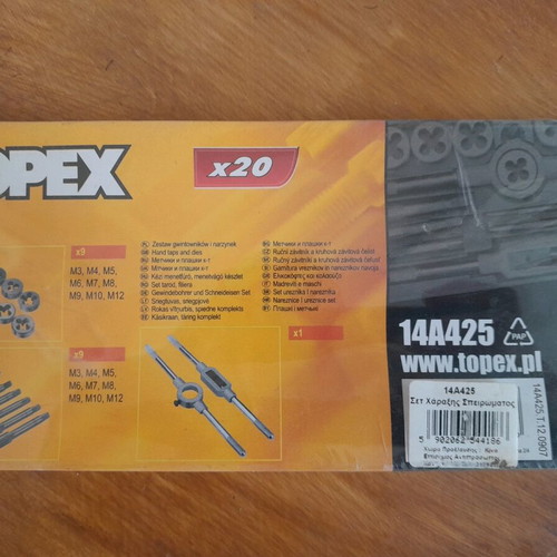 Topex set of 20 collets and dies new