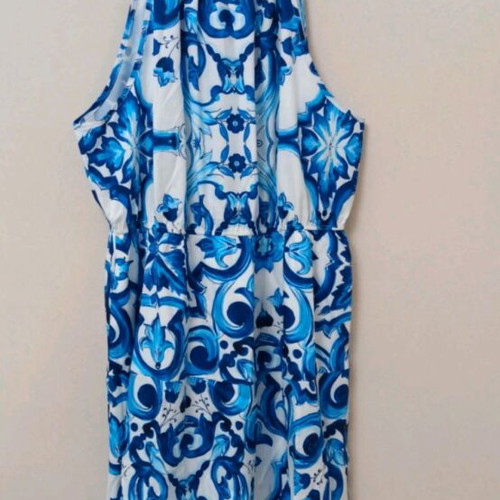 princess polly baby blue dress Shein summer dress like new, large, white… - € 5,00