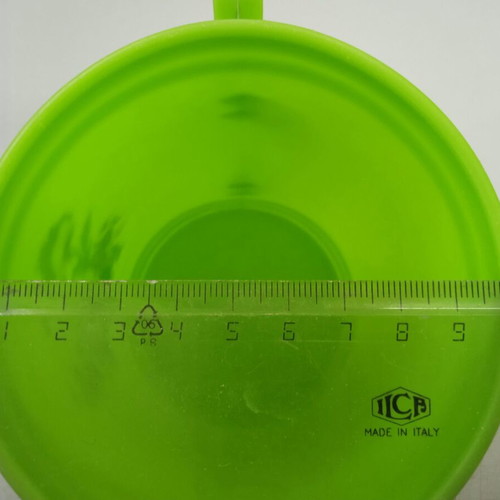 Small Monoplast Pitcher used, vintage, made in Greece, 15.2cm
