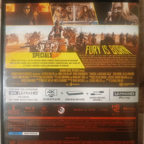 Furiosa: A Mad Max Saga 4K Ultra HD Blu-Ray like new with subtitles