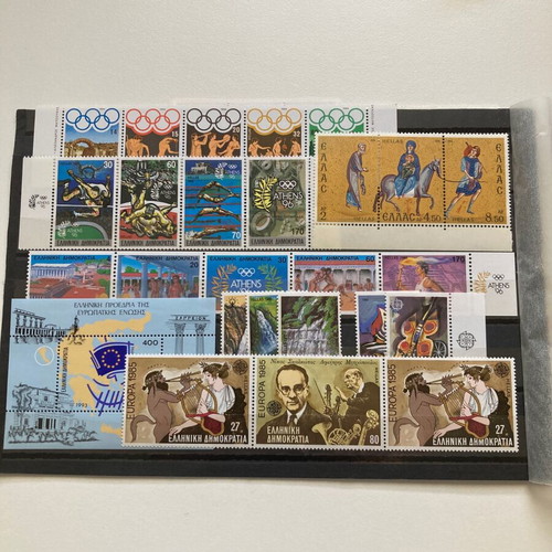Greek stamp sets new, 8 complete series without hinge