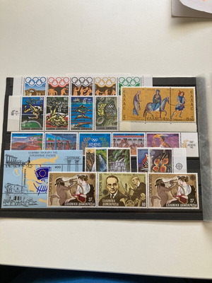 Greek stamp sets new, 8 complete series without hinge