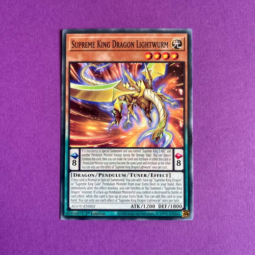 Supreme King Dragon Lightwurm Yu-Gi-Oh! card like new