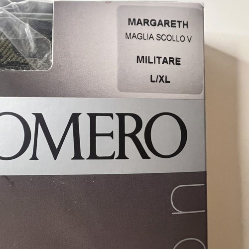Omero Margareth V-Neck Mesh Top new in box, militare