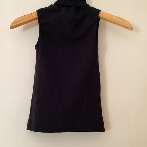 Black sleeveless turtleneck with RICH rhinestones Y2K, like new