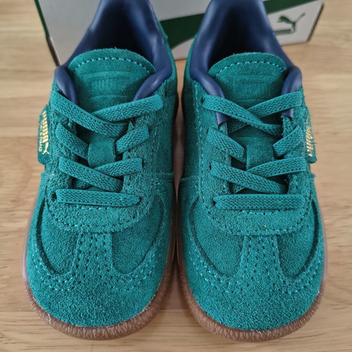 Puma Palermo baby shoes size 21 new, suede green and blue