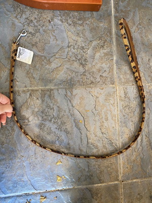 Leather leopard dog leash new