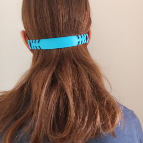 Mask extension new, blue, plastic protective accessory