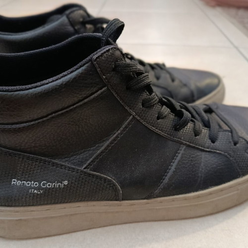 Renato Carini ankle boots size 43 new, black with grey sole
