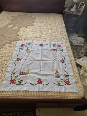 Handmade and Machine Tablecloths Set of 2, New