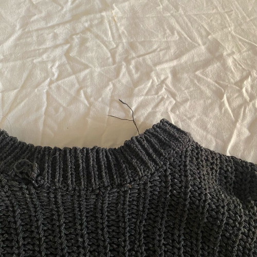 Dark slightly cropped sweater like new, one size