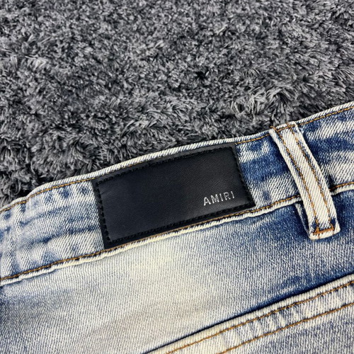 Amiri men's distressed embellished denim jeans like new, size L, blue