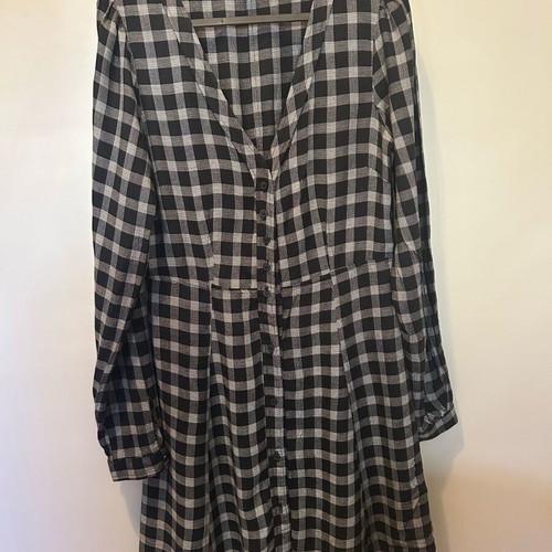 Attrattivo Checked Shirt Dress small like new, black and grey