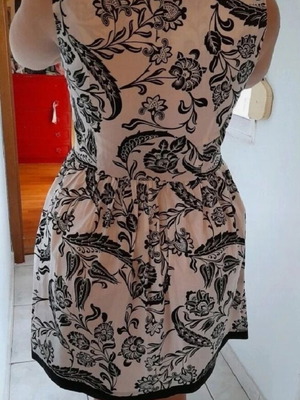 Black and white cotton dress new, size M 38 10