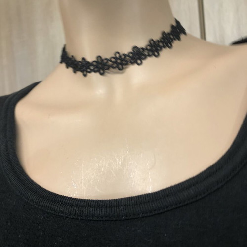 Black choker necklace