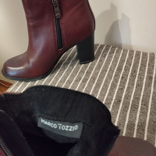 Marco Tozzi leather ankle boot brown size 36 like new