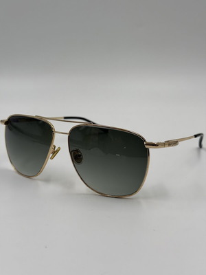 Bvlgari Aviator Sunglasses BV6089 001 56-14 like new, gold frame
