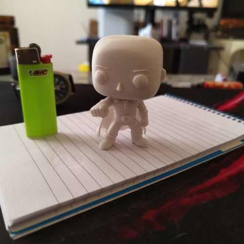One Punch Man Saitama 3D printed figurine, white PLA