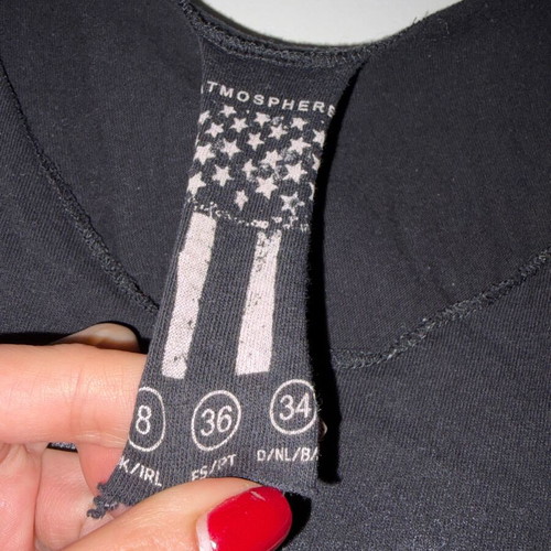 Atmosphere American Flag top used, size 36, black