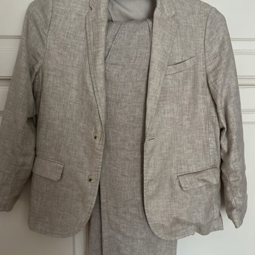 Zara Boys λινό κοστούμι μπεζ για 9 ετών σαν καινούργιο