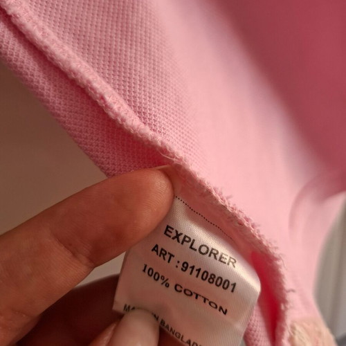 Explorer Polo Shirt Pink S, Like New, 100% Cotton