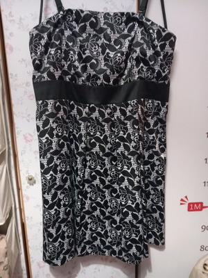 So Fabulous sleeveless dress in black and white tones like new