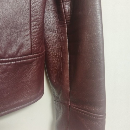 Leather jacket made in Italy like new, burgundy