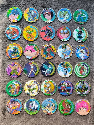 Beyblade caps used, collection of 30 pieces