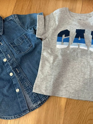 GAP shirt and t-shirt 18-24 months new, gray and blue