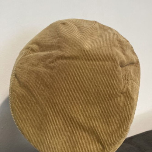 Italian corduroy beret like new, beige and brown