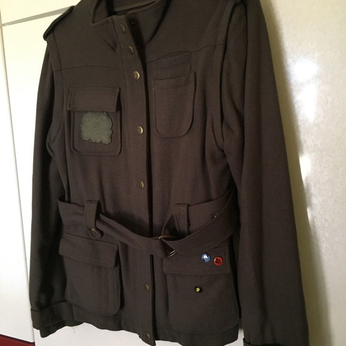 Criminal wool parka used, military style, size L