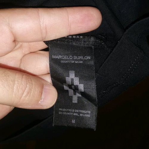 Marcelo Burlon T-shirt size M, like new, black