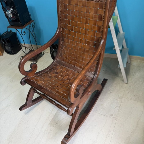 Antique rocking chair, handmade, circa 1900-1930