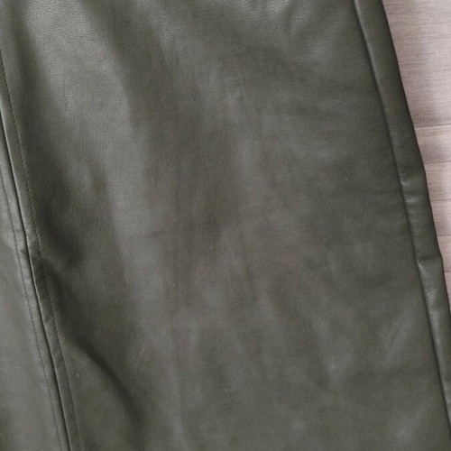 Primark mini leather skirt like new, olive, size 36