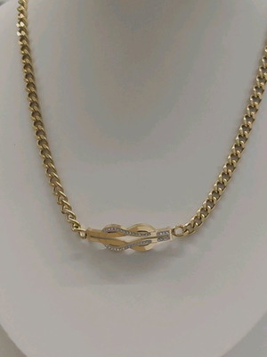 Κολιέ από ατσάλι με απείρο, χρυσό