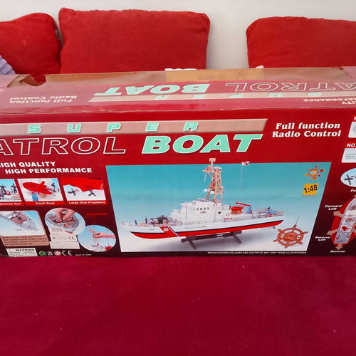 Super Patrol Boat No 328 B 1992 new, collectible toy with remote control