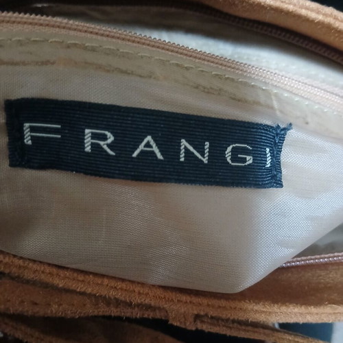 Frangi women's handbag beige with feathers new