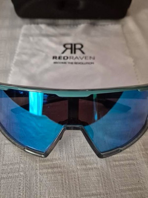 Red Raven sports sunglasses used, blue