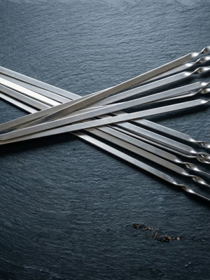 Stainless Steel Skewers Set of 12, 50 cm Length