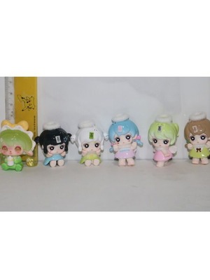 Anime Girl Figure miniature toys set of 6, like new